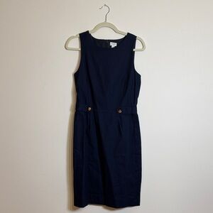 J. Crew Factory Classic Navy Midi Dress